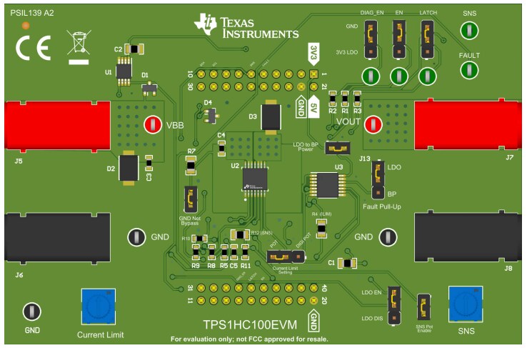 Texas Instruments TPS1HC100EVM Evaluation Board